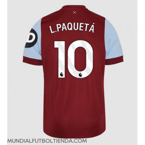 Camiseta West Ham United Lucas Paqueta #10 Primera Equipación Replica 2023-24 mangas cortas